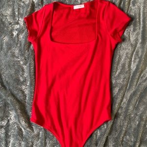 Bright Red Bodysuit